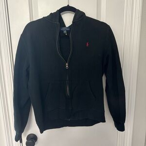 Polo Ralph Lauren Black Zip-Up Hoodie
